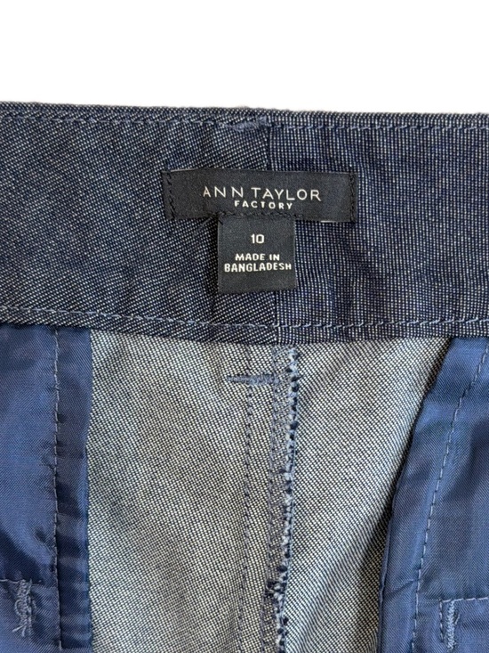 Ann Taylor Dark Wash Chambray Chino Shorts - Picture 3 of 8